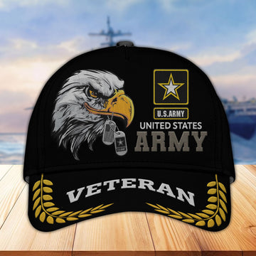 Unique Custom Name, Rank, Year, US Army Embroidered Hats VPVC307010, Gifts For Army Veteran, Best Gifts On Father's Day, Independence Day, Veterans Day.