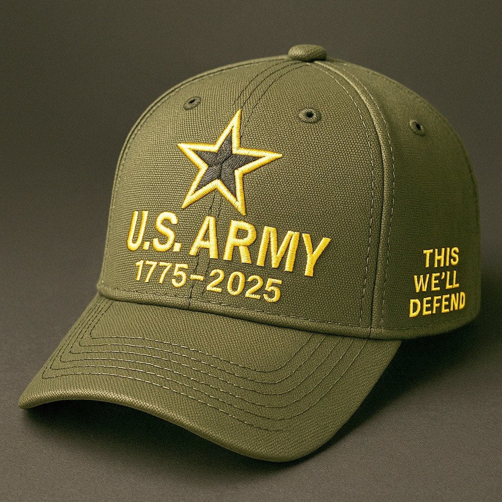 Premium 250th Anniversary Of The Army Embroidered Hats VPVC307805, Gifts For Army Veteran, Gifts On Father's Day, Veterans Day.