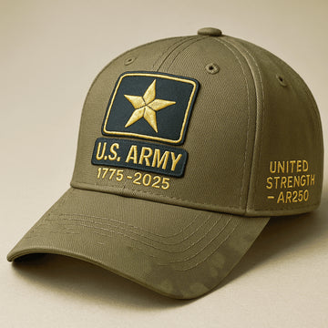 Premium 250th Anniversary Of The Army Embroidered Hats VPVC307816, Gifts For Army Veteran, Gifts On Father's Day, Veterans Day.