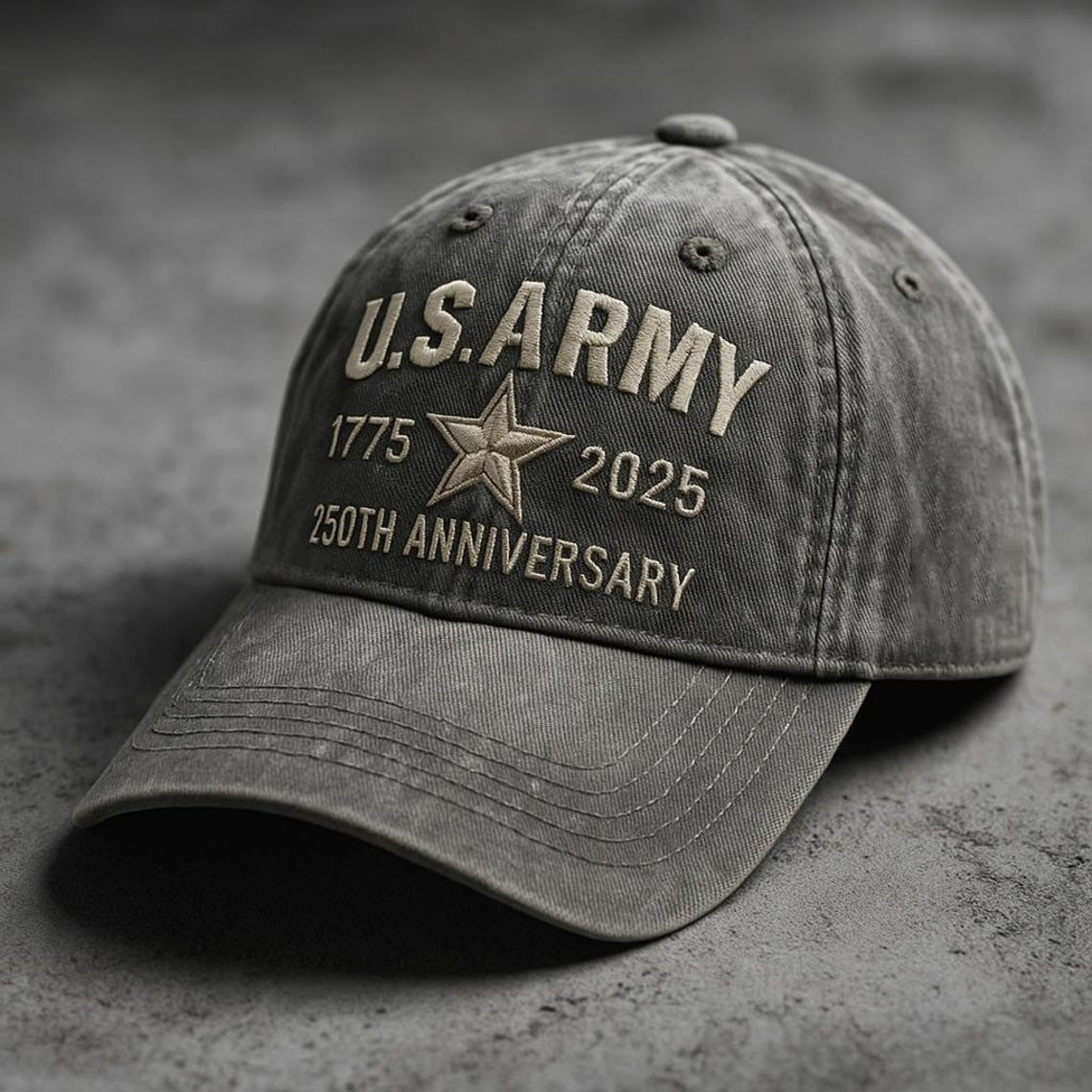 Premium 250th Anniversary Of The Army Embroidered Hats VPVC307820, Gifts For Army Veteran, Gifts On Father's Day, Veterans Day.