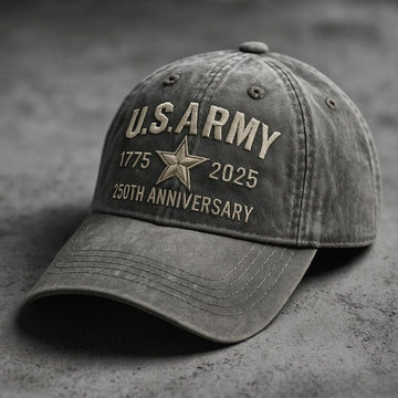 Premium 250th Anniversary Of The Army Embroidered Hats VPVC307820, Gifts For Army Veteran, Gifts On Father's Day, Veterans Day.