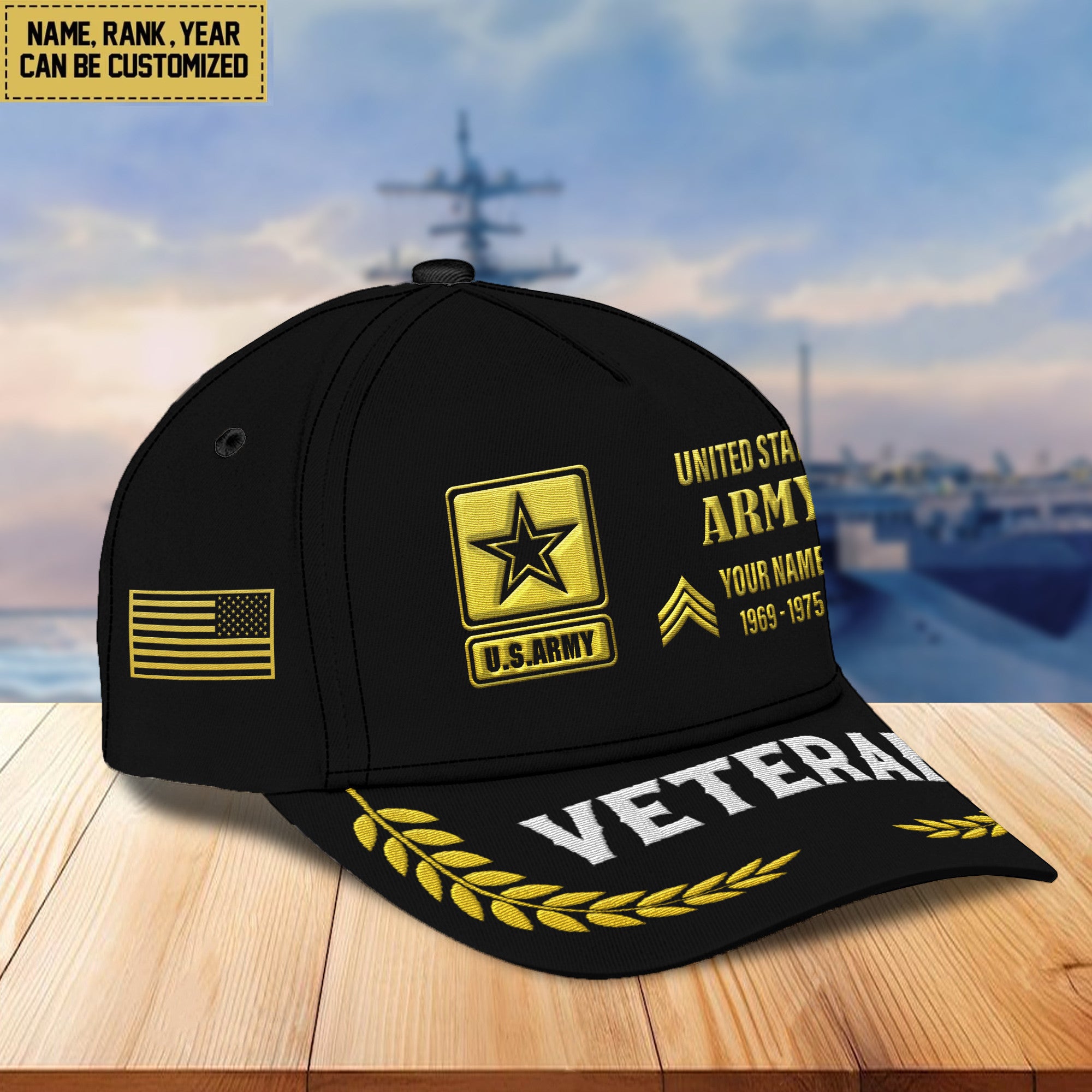 US Army Custom Embroidered Hats VPVC307201, Gifts For Army Veteran, Best Gifts On Father's Day, Armed Forces Day, Independence Day, Veterans Day.