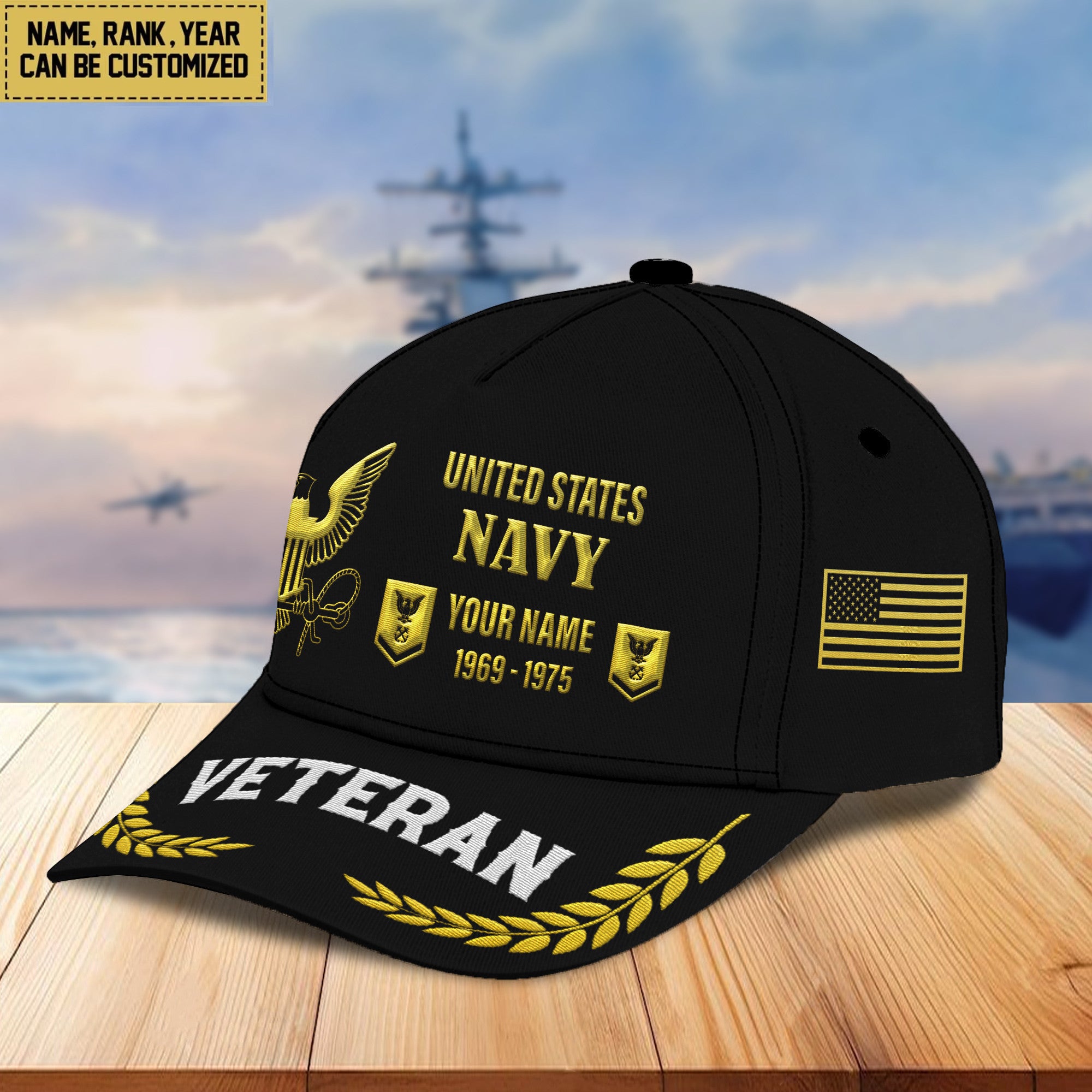 US Navy Custom Embroidered Hats VPVC307202, Gifts For Navy Veteran, Best Gifts On Father's Day, Armed Forces Day, Independence Day, Veterans Day.