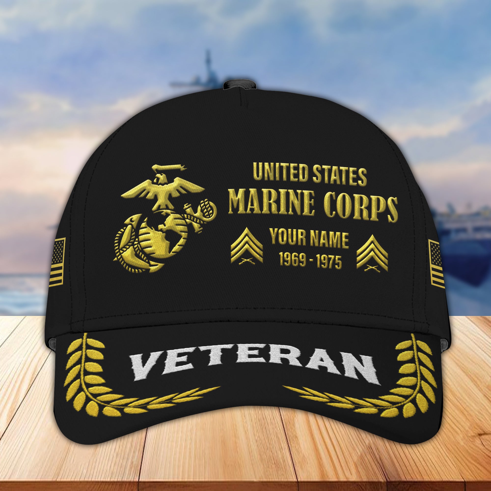 USMC Custom Embroidered Hats VPVC307203, Gifts For Marine Veteran, Best Gifts On Father's Day, Armed Forces Day, Independence Day, Veterans Day.