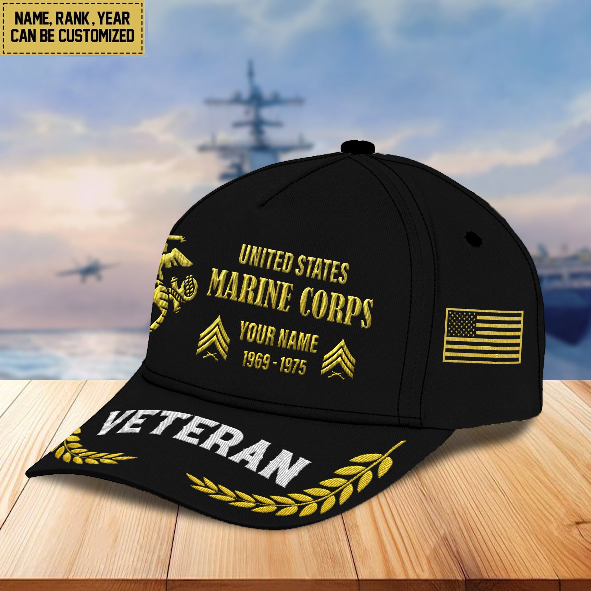 USMC Custom Embroidered Hats VPVC307203, Gifts For Marine Veteran, Best Gifts On Father's Day, Armed Forces Day, Independence Day, Veterans Day.
