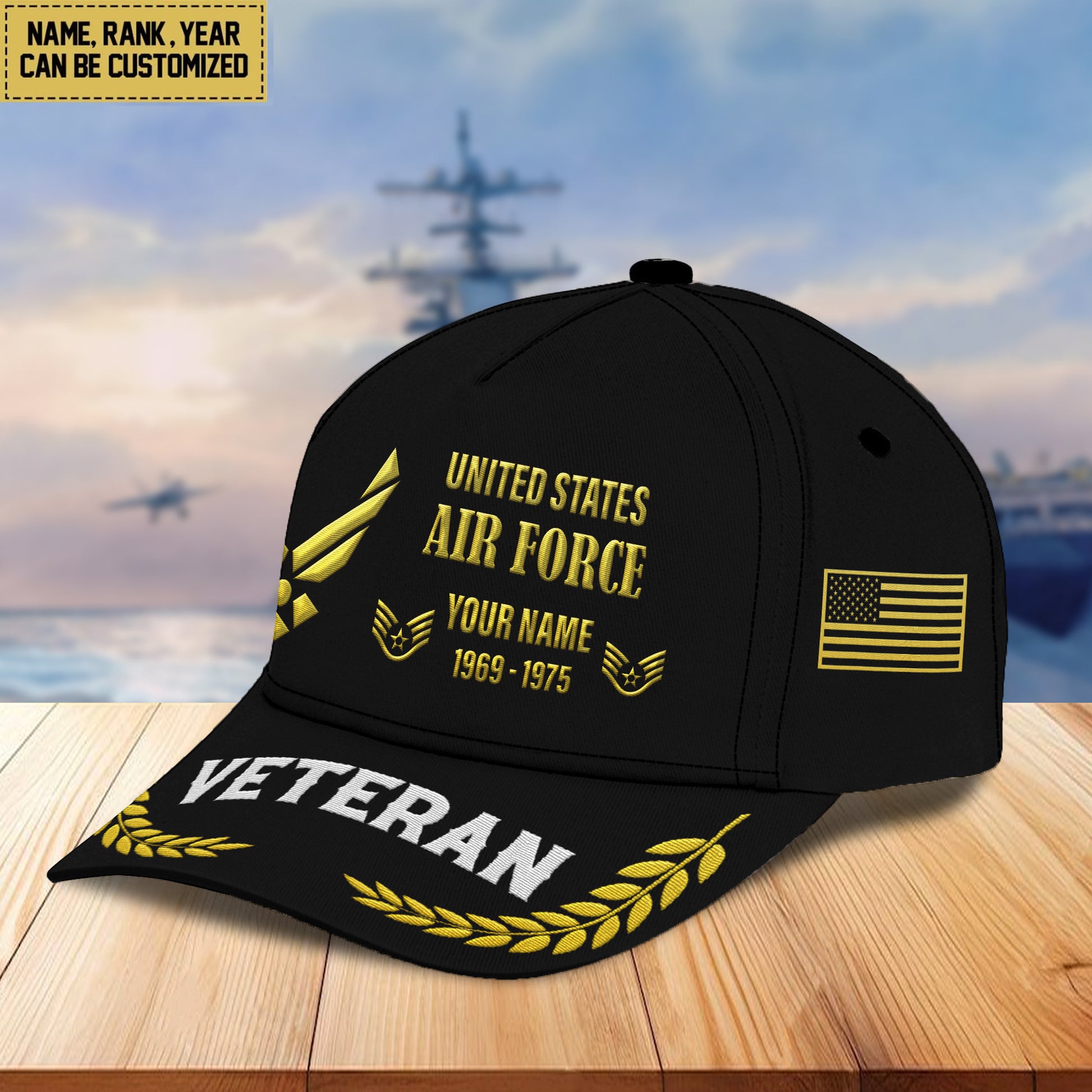 USAF Custom Embroidered Hats VPVC307204, Gifts For Air Force Veteran, Best Gifts On Father's Day, Armed Forces Day, Independence Day, Veterans Day.