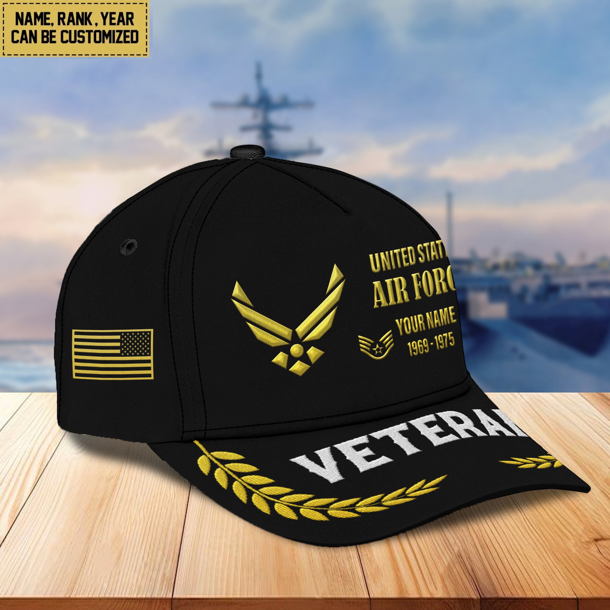 USAF Custom Embroidered Hats VPVC307204, Gifts For Air Force Veteran, Best Gifts On Father's Day, Armed Forces Day, Independence Day, Veterans Day.