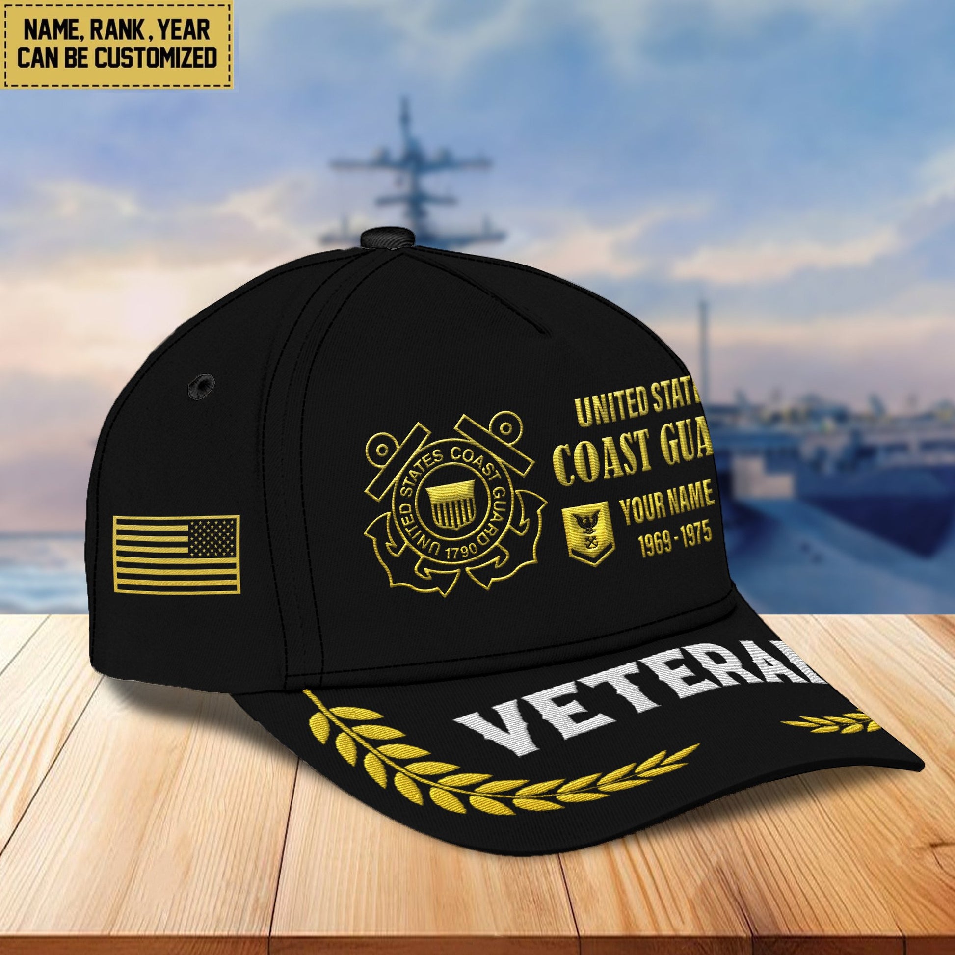 USCG Custom Embroidered Hats VPVC307205, Gifts For Coast Guard Veteran, Best Gifts On Father's Day, Armed Forces Day, Independence Day, Veterans Day.