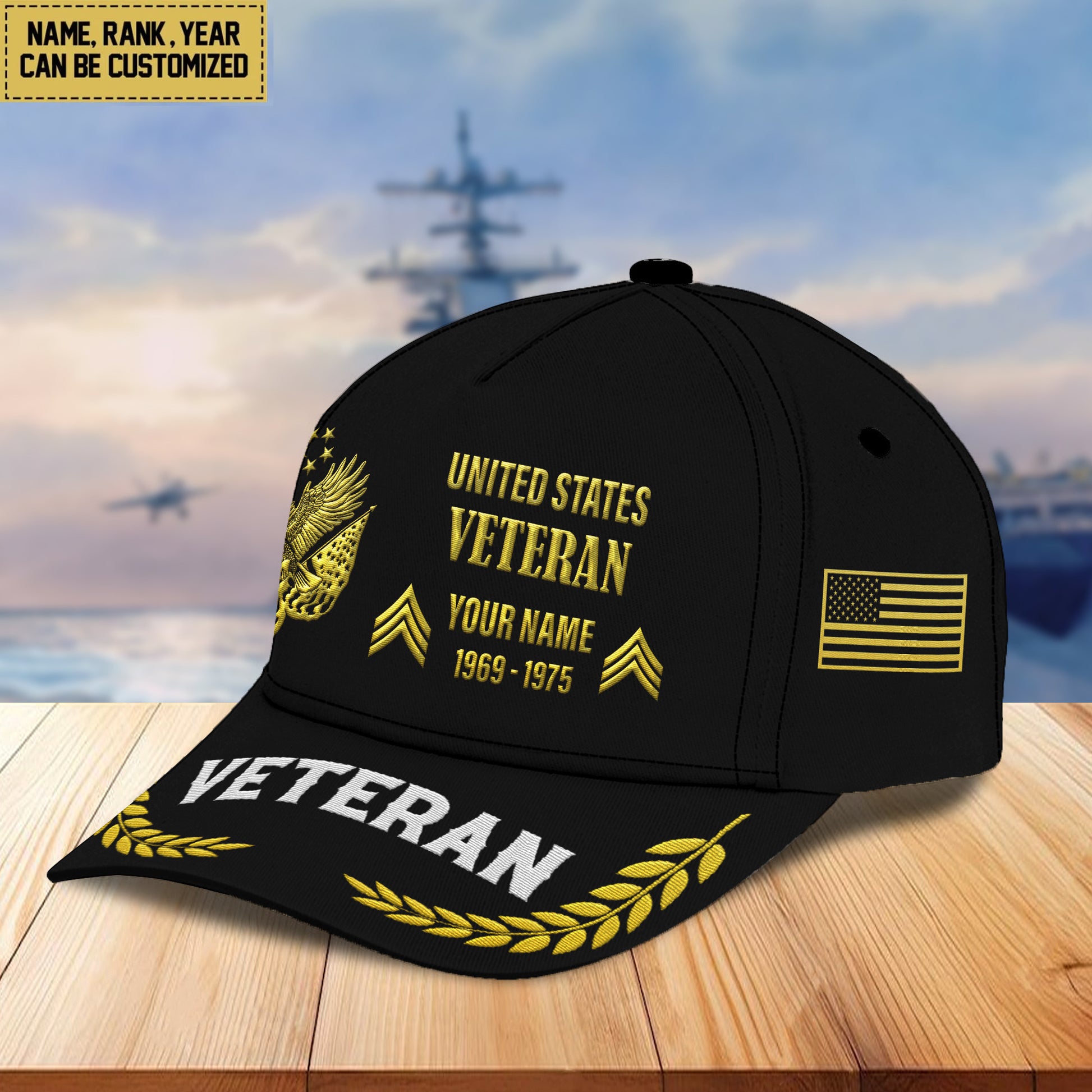 US Veteran Custom Embroidered Hats VPVC307207, Gifts For US Veteran, Best Gifts On Father's Day, Armed Forces Day, Independence Day, Veterans Day.