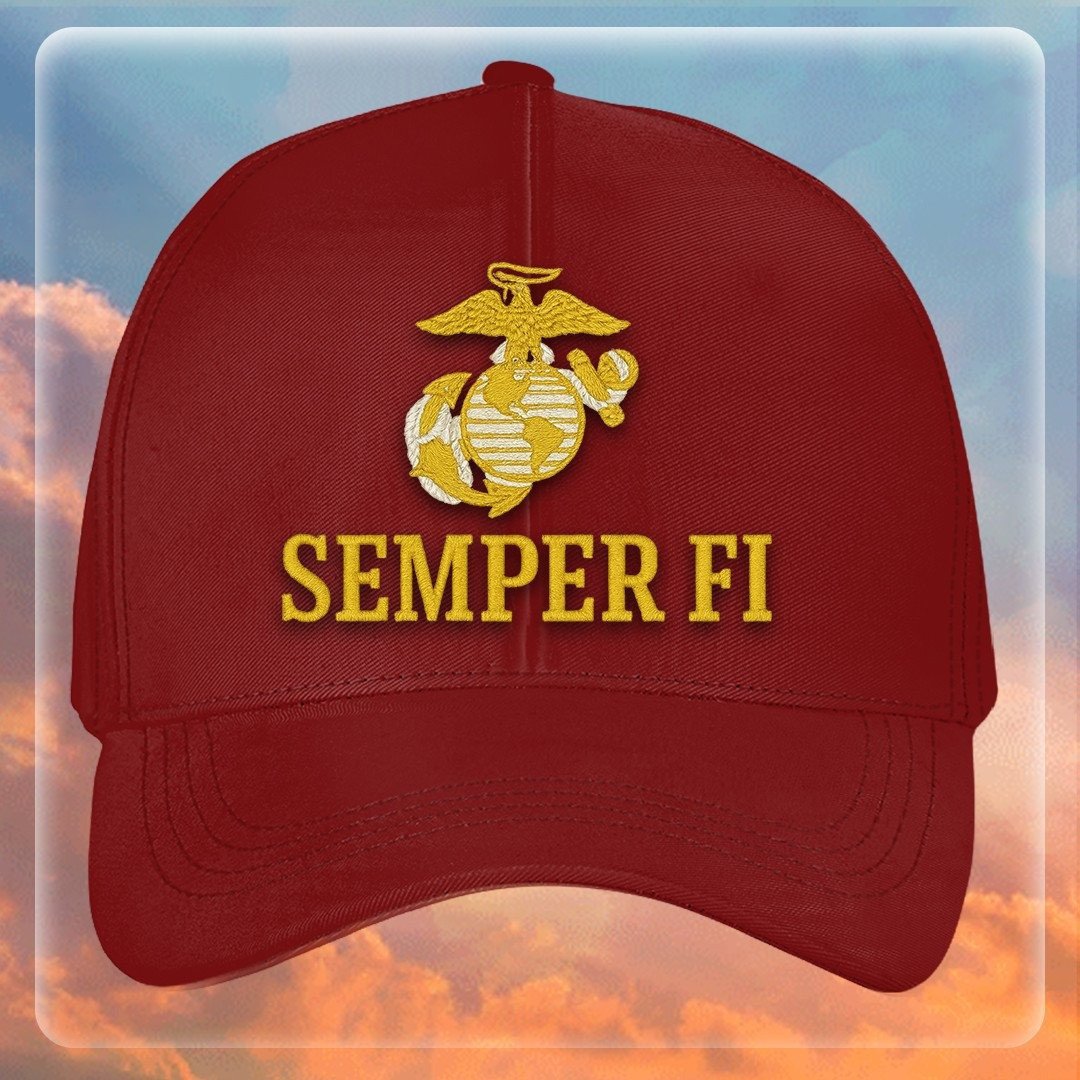 Premium USMC Embroidered Hats VPVC307839, Gifts For Marine Veteran, Gifts On Father's Day, Armed Forces Day, Independence Day, Veterans Day.
