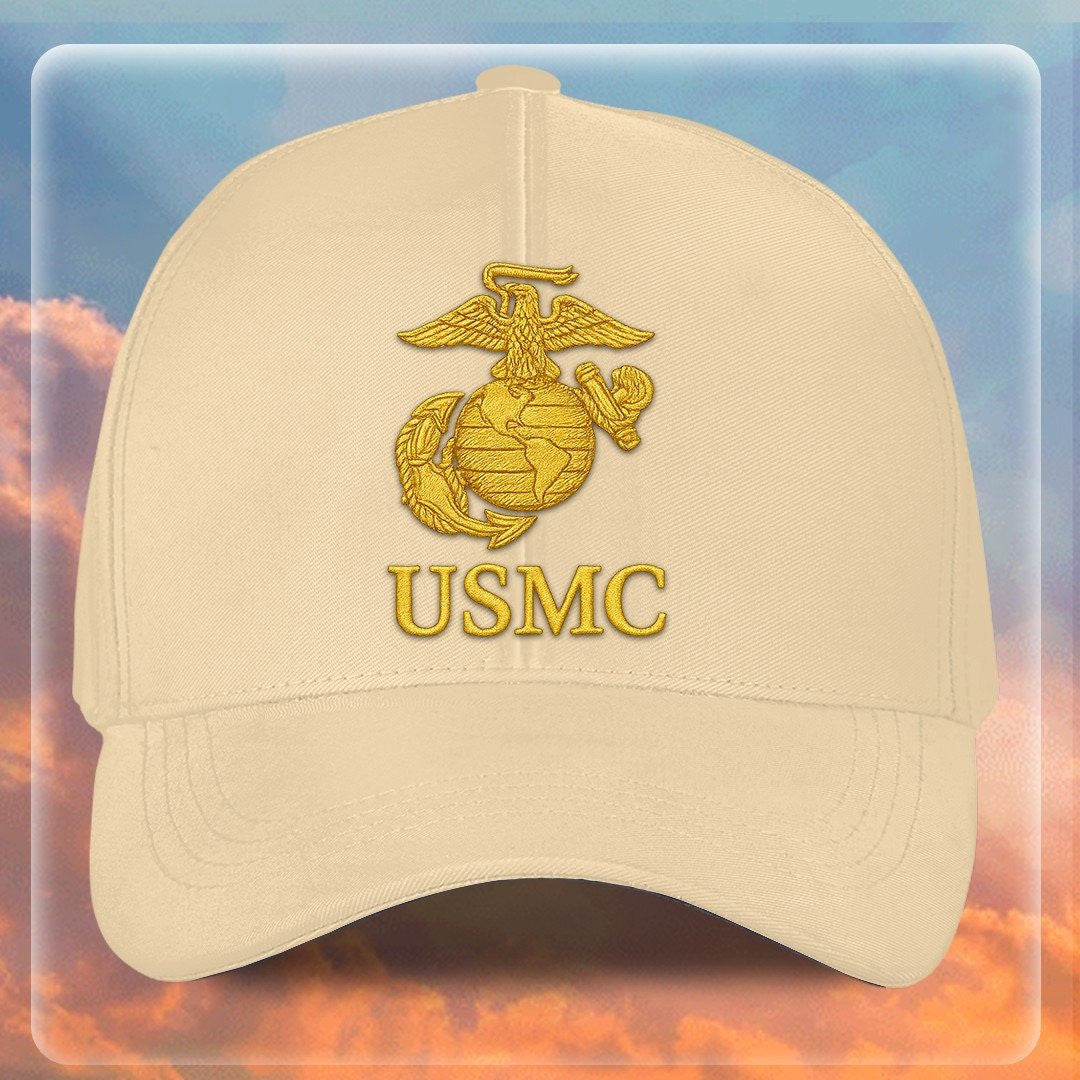 Premium USMC Embroidered Hats VPVC307844, Gifts For Marine Veteran, Gifts On Father's Day, Armed Forces Day, Independence Day, Veterans Day.