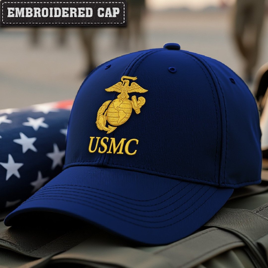 Premium USMC Embroidered Hats VPVC307846, Gifts For Marine Veteran, Gifts On Father's Day, Armed Forces Day, Independence Day, Veterans Day.