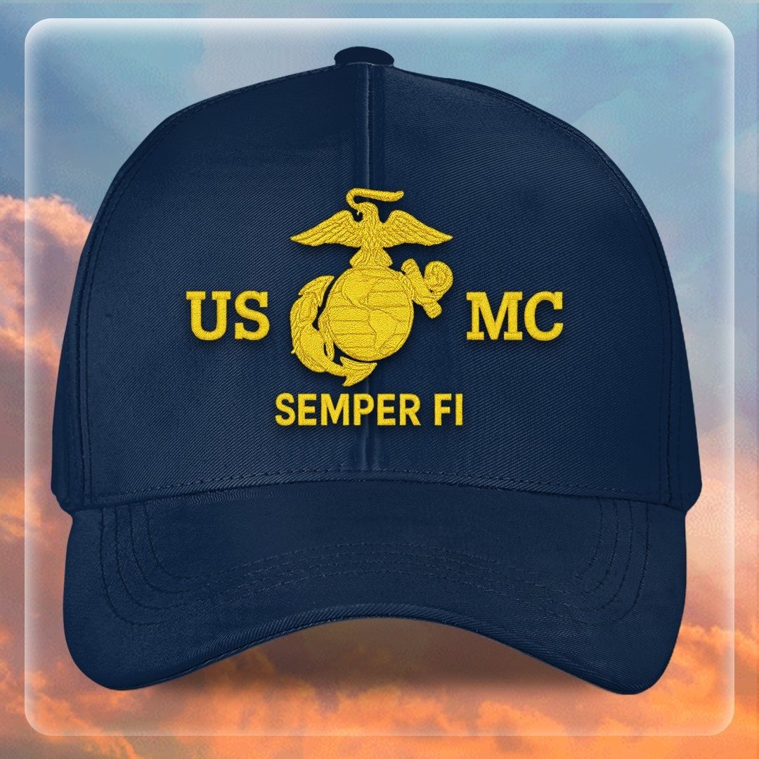 Premium USMC Embroidered Hats VPVC307856, Gifts For Marine Veteran, Gifts On Father's Day, Armed Forces Day, Independence Day, Veterans Day.