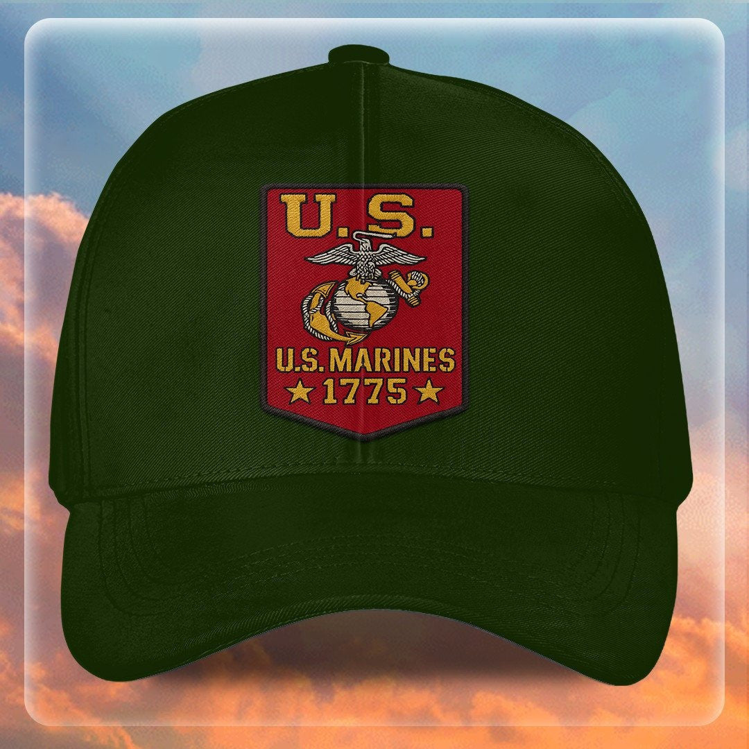 Premium USMC Embroidered Hats VPVC307878, Gifts For Marine Veteran, Gifts On Father's Day, Armed Forces Day, Independence Day, Veterans Day.