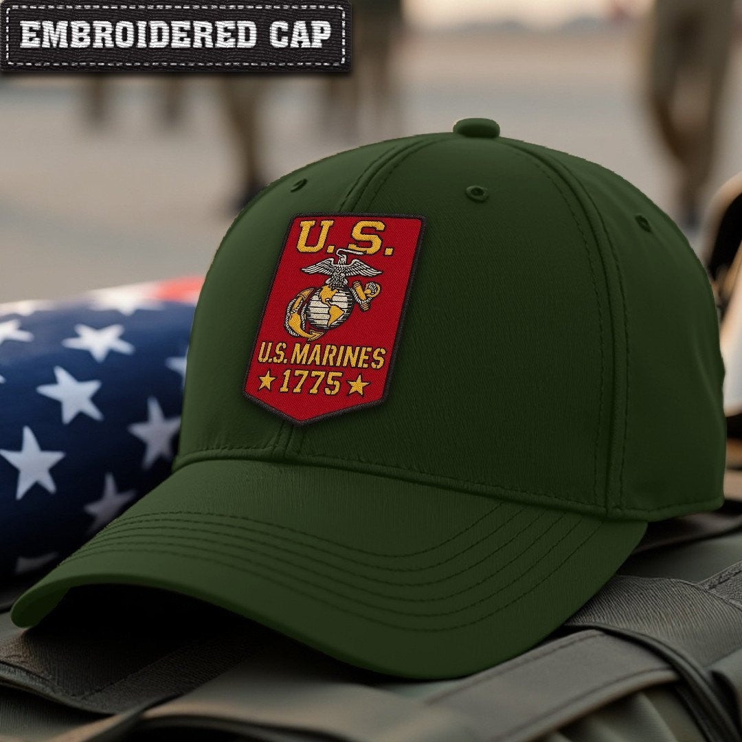 Premium USMC Embroidered Hats VPVC307878, Gifts For Marine Veteran, Gifts On Father's Day, Armed Forces Day, Independence Day, Veterans Day.