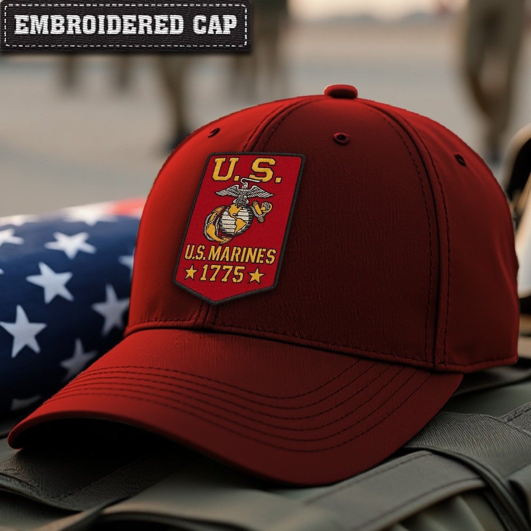 Premium USMC Embroidered Hats VPVC307880, Gifts For Marine Veteran, Gifts On Father's Day, Armed Forces Day, Independence Day, Veterans Day.