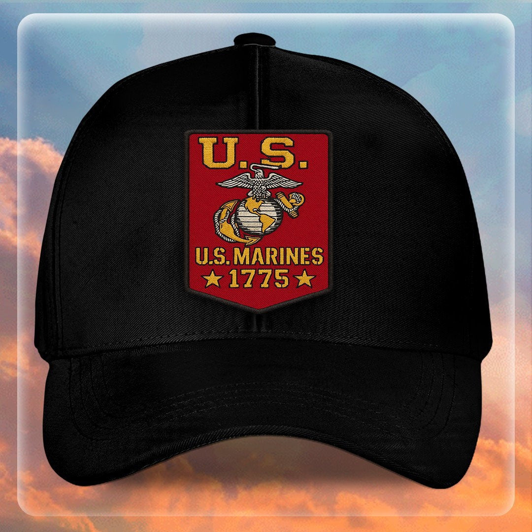 Premium USMC Embroidered Hats VPVC307881, Gifts For Marine Veteran, Gifts On Father's Day, Armed Forces Day, Independence Day, Veterans Day.