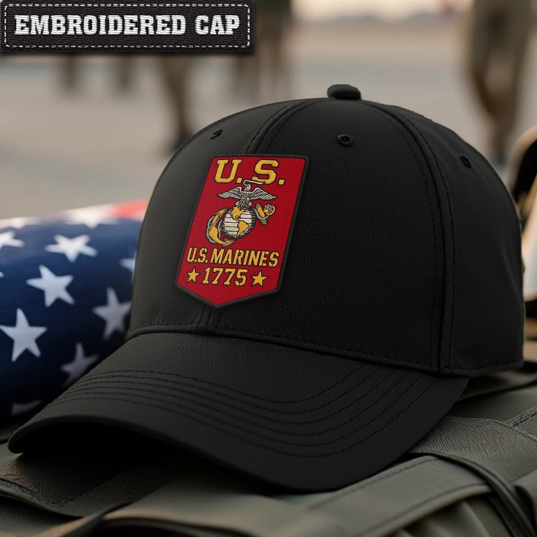 Premium USMC Embroidered Hats VPVC307881, Gifts For Marine Veteran, Gifts On Father's Day, Armed Forces Day, Independence Day, Veterans Day.