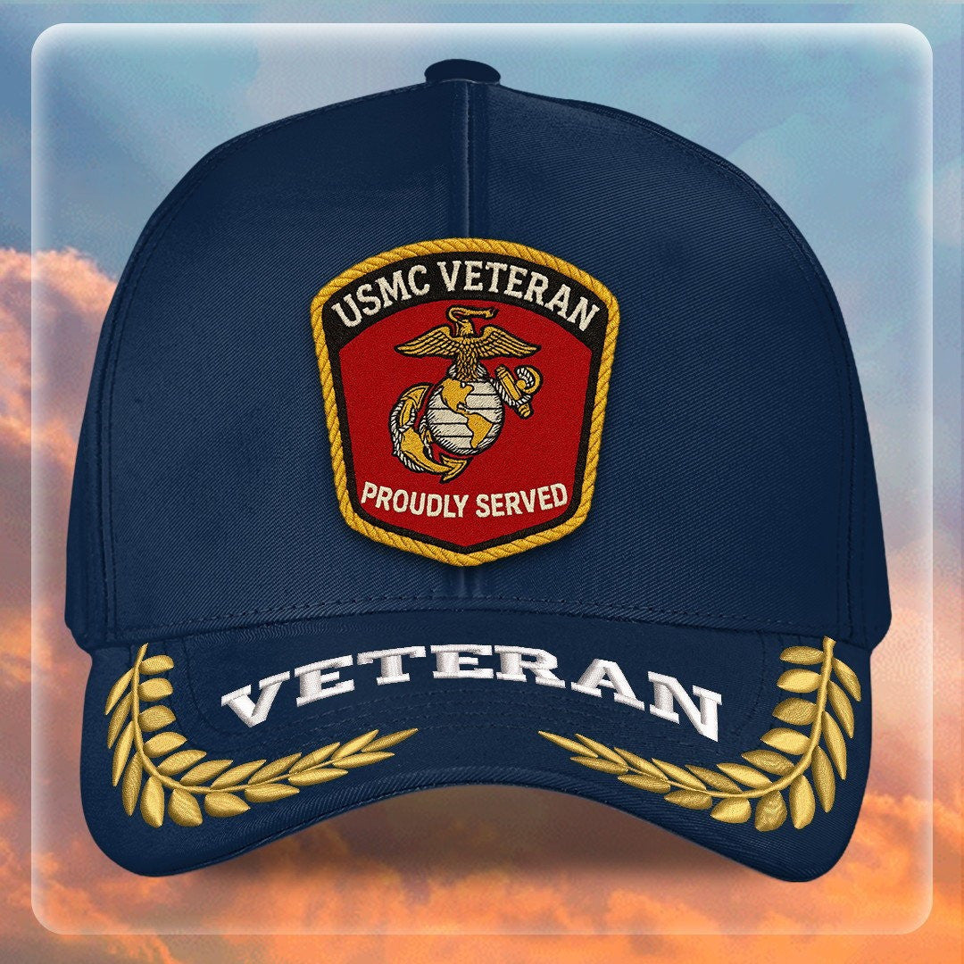 Premium USMC Embroidered Hats VPVC307882, Gifts For Marine Veteran, Gifts On Father's Day, Armed Forces Day, Independence Day, Veterans Day.