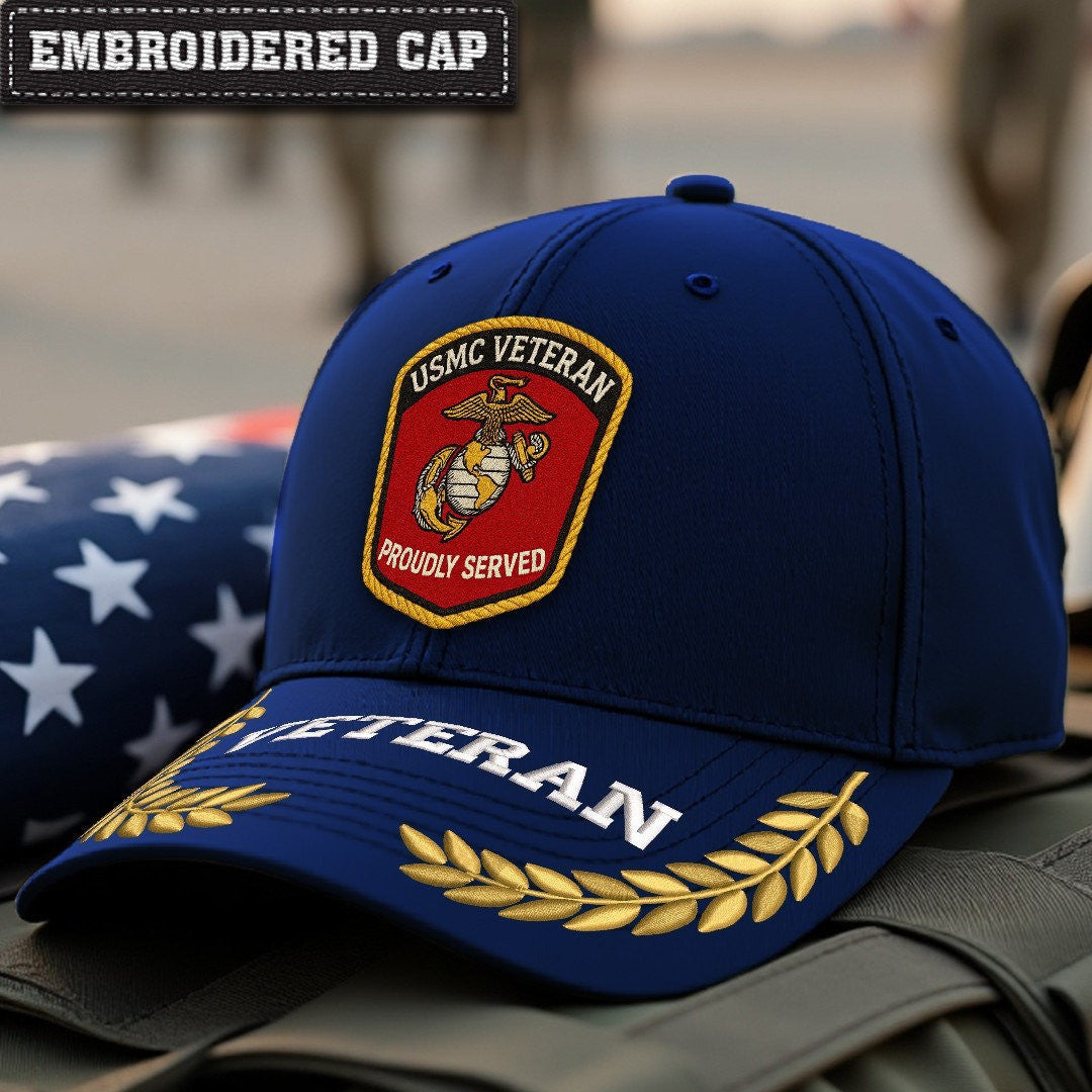 Premium USMC Embroidered Hats VPVC307882, Gifts For Marine Veteran, Gifts On Father's Day, Armed Forces Day, Independence Day, Veterans Day.