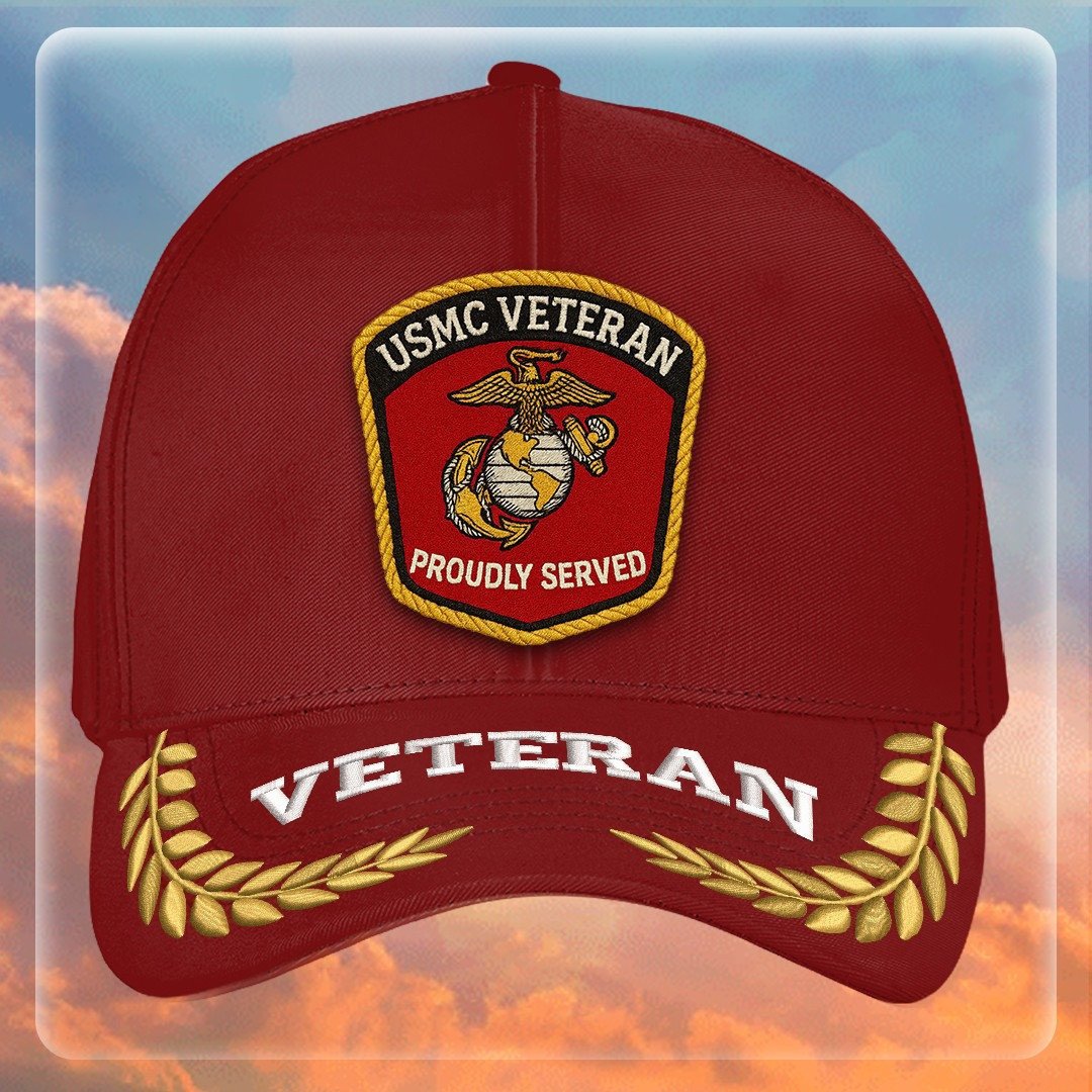 Premium USMC Embroidered Hats VPVC307883, Gifts For Marine Veteran, Gifts On Father's Day, Armed Forces Day, Independence Day, Veterans Day.