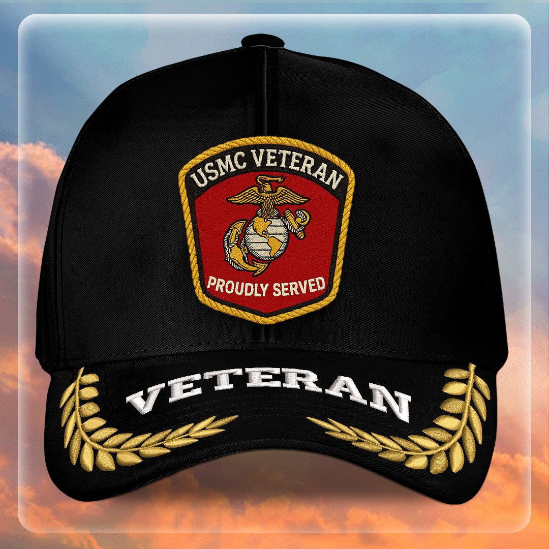 Premium USMC Embroidered Hats VPVC307884, Gifts For Marine Veteran, Gifts On Father's Day, Armed Forces Day, Independence Day, Veterans Day.