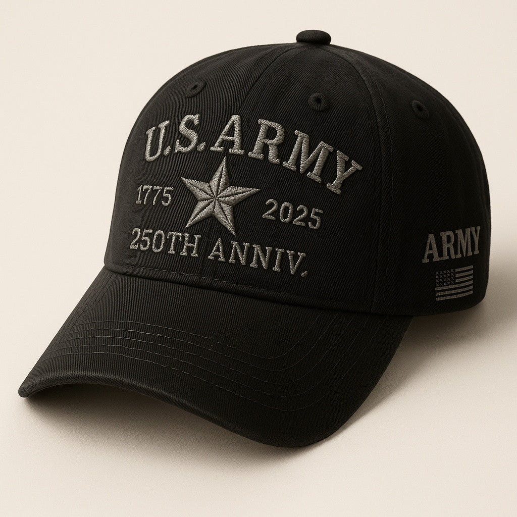 Premium 250th Anniversary Of The Army Embroidered Hats VPVC307962, Gifts For Army Veteran, Gifts On Father's Day, Independence Day, Veterans Day.