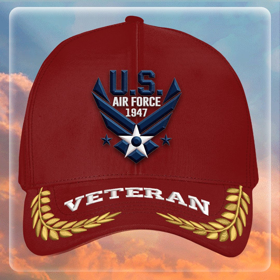 Premium USAF Embroidered Hats VPVC308057, Gifts For Air Force Veteran, Gifts On Father's Day, Armed Forces Day, Independence Day, Veterans Day.