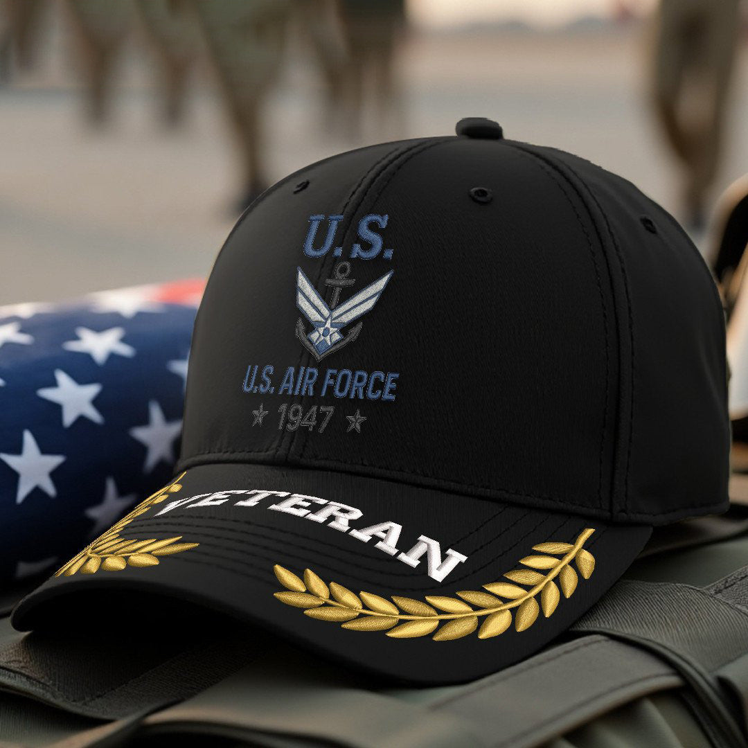 Premium USAF Embroidered Hats VPVC308062, Gifts For Air Force Veteran, Gifts On Father's Day, Armed Forces Day, Independence Day, Veterans Day.