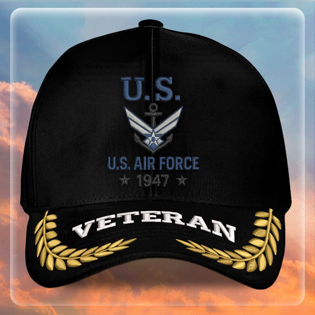 Premium USAF Embroidered Hats VPVC308062, Gifts For Air Force Veteran, Gifts On Father's Day, Armed Forces Day, Independence Day, Veterans Day.