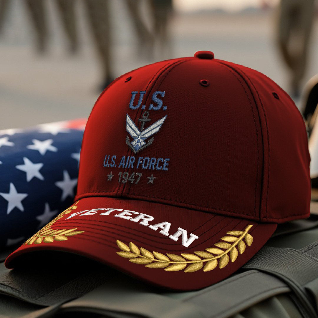 Premium USAF Embroidered Hats VPVC308063, Gifts For Air Force Veteran, Gifts On Father's Day, Armed Forces Day, Independence Day, Veterans Day.