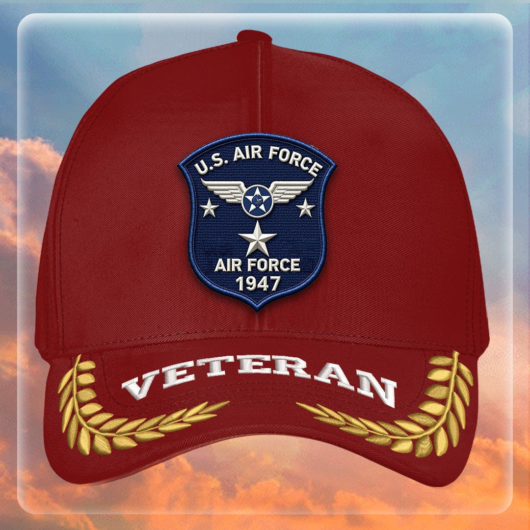 Premium USAF Embroidered Hats VPVC308066, Gifts For Air Force Veteran, Gifts On Father's Day, Armed Forces Day, Independence Day, Veterans Day.