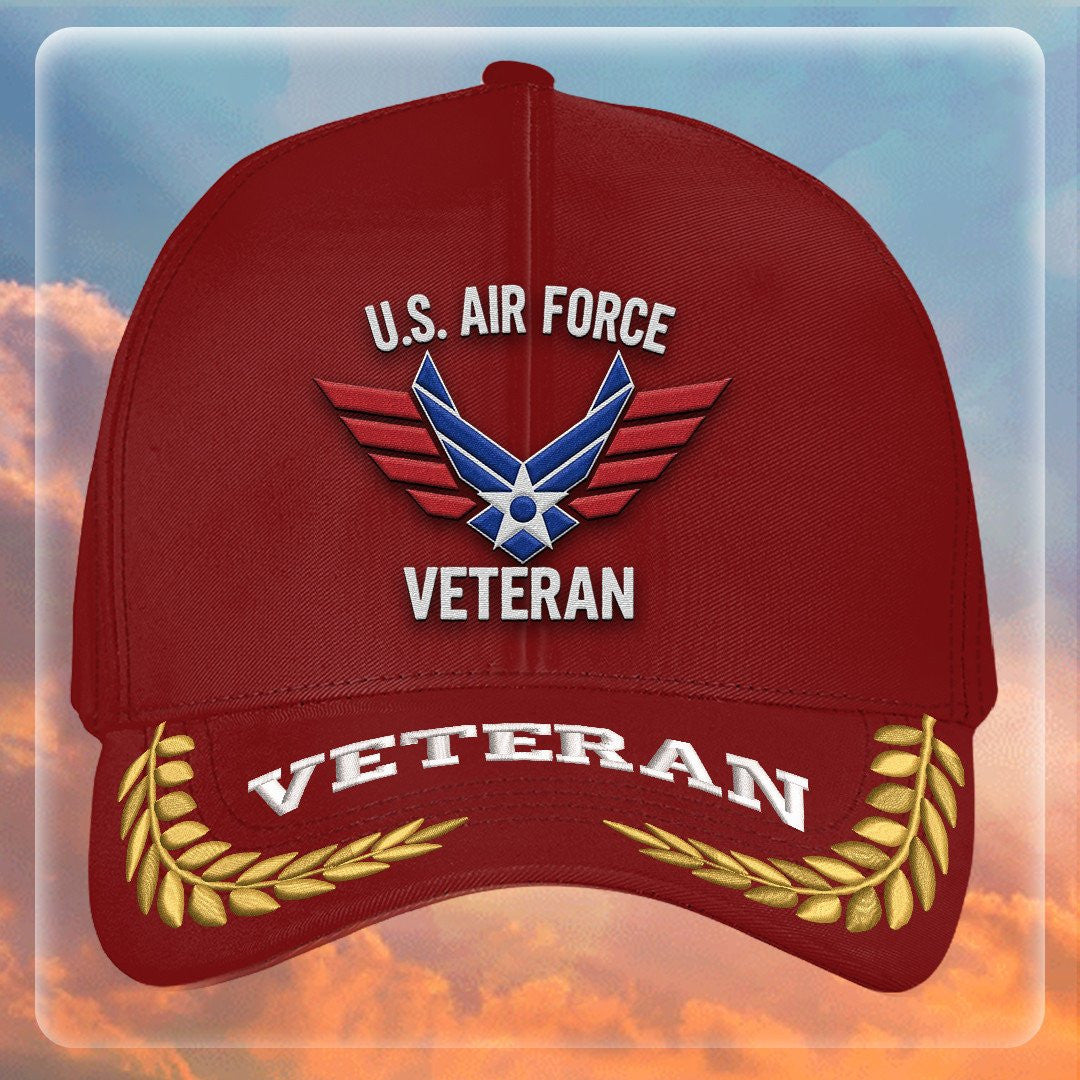 Premium USAF Embroidered Hats VPVC308069, Gifts For Air Force Veteran, Gifts On Father's Day, Armed Forces Day, Independence Day, Veterans Day.