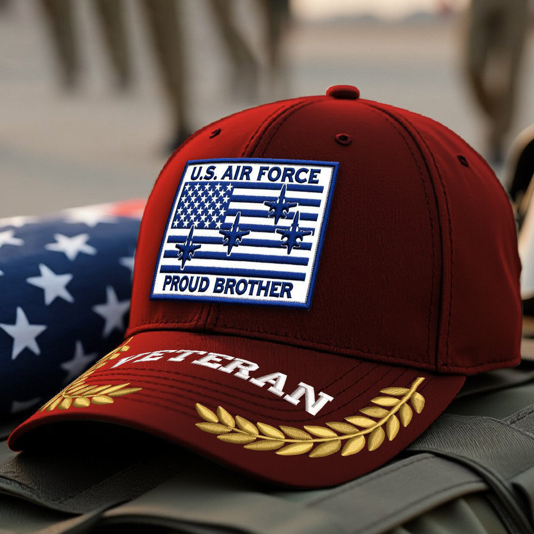 Premium USAF Embroidered Hats VPVC308072, Gifts For Air Force Veteran, Gifts On Father's Day, Armed Forces Day, Independence Day, Veterans Day.