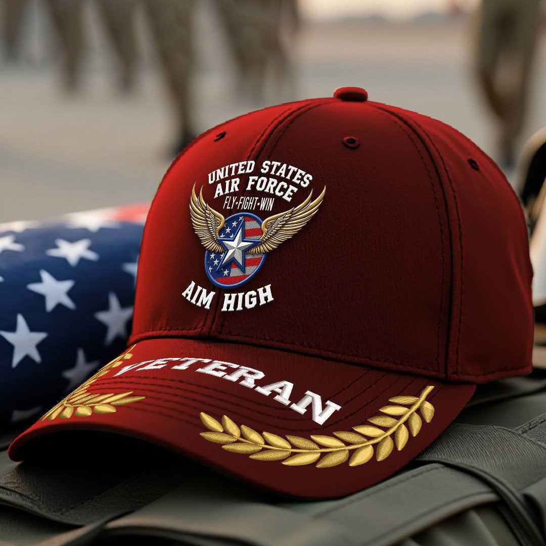 Premium USAF Embroidered Hats VPVC308078, Gifts For Air Force Veteran, Gifts On Father's Day, Armed Forces Day, Independence Day, Veterans Day.