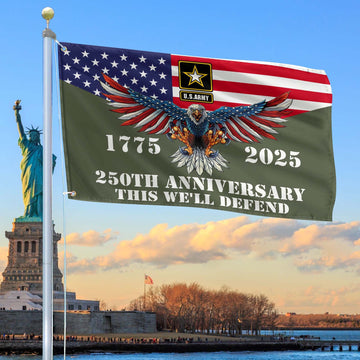 Premium 250th Anniversary Of The Army Grommet Flag VPVC120001, Gifts For Army Veteran, Best Gifts On Father's Day, Veterans Day.