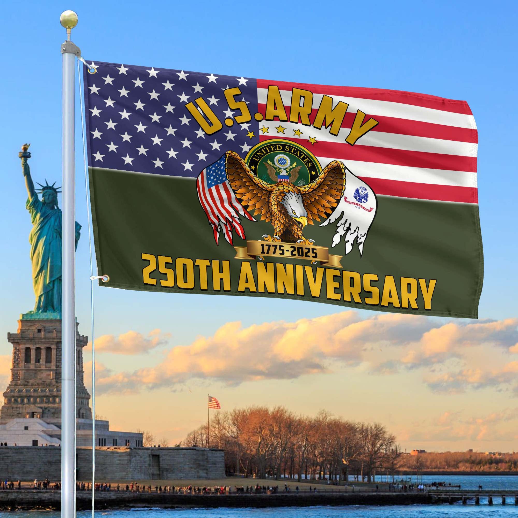 Premium 250th Anniversary Of The Army Grommet Flag VPVC120023, Gifts For Army Veteran, Best Gifts On Father's Day, Veterans Day.