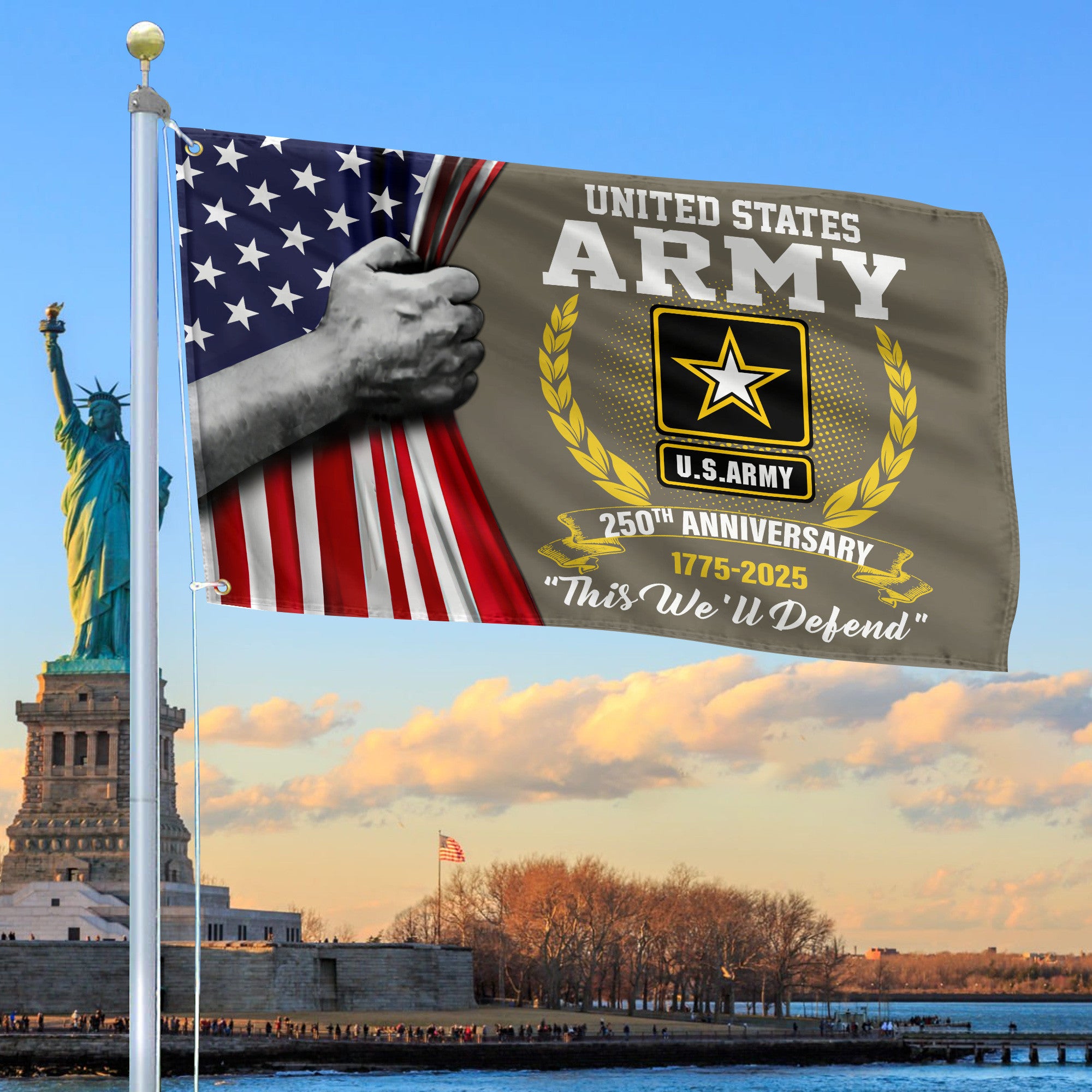 Premium 250th Anniversary Of The Army Grommet Flag VPVC120039, Gifts For Army Veteran, Best Gifts On Father's Day, Veterans Day.