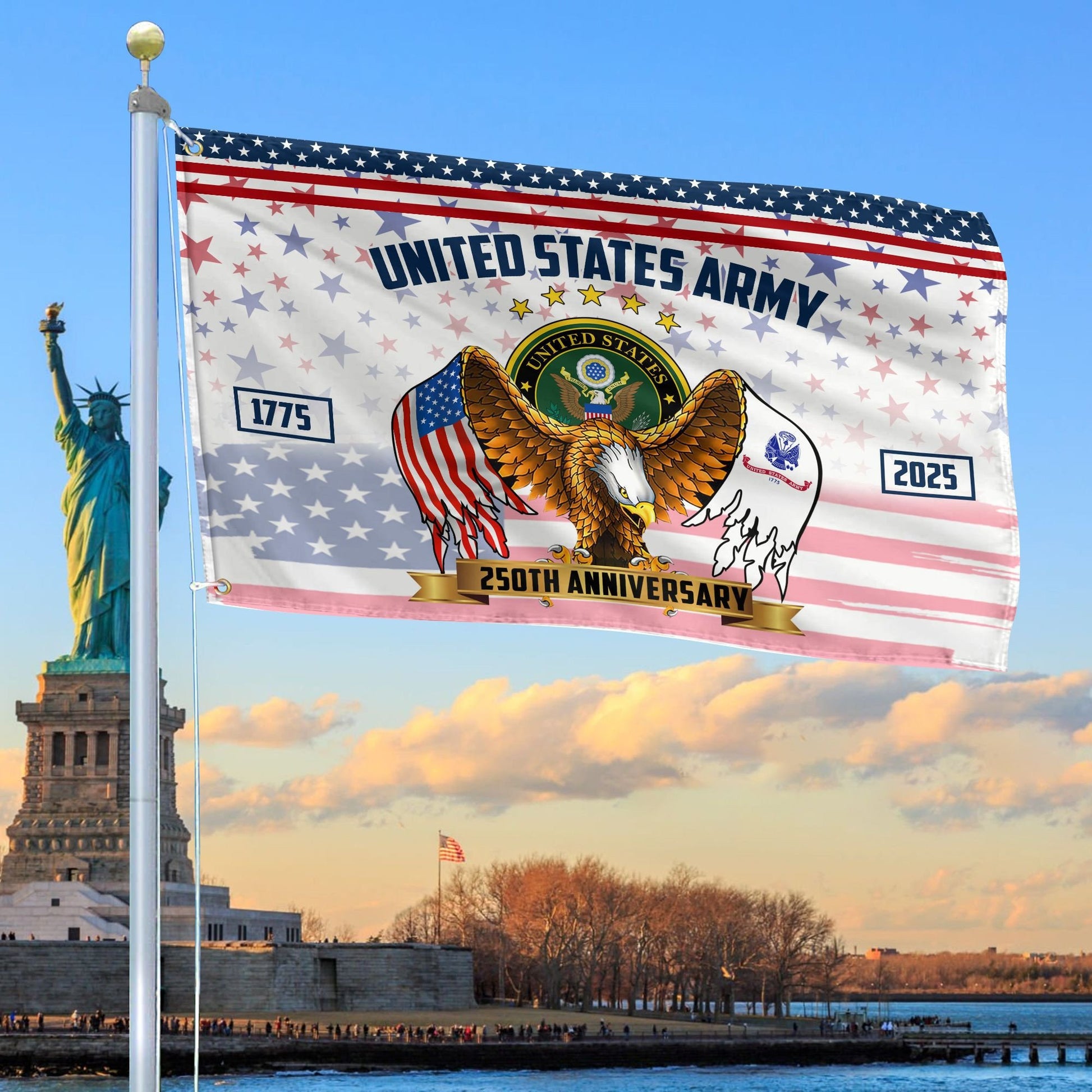 Premium 250th Anniversary Of The Army Grommet Flag VPVC120043, Gifts For Army Veteran, Best Gifts On Father's Day, Veterans Day.