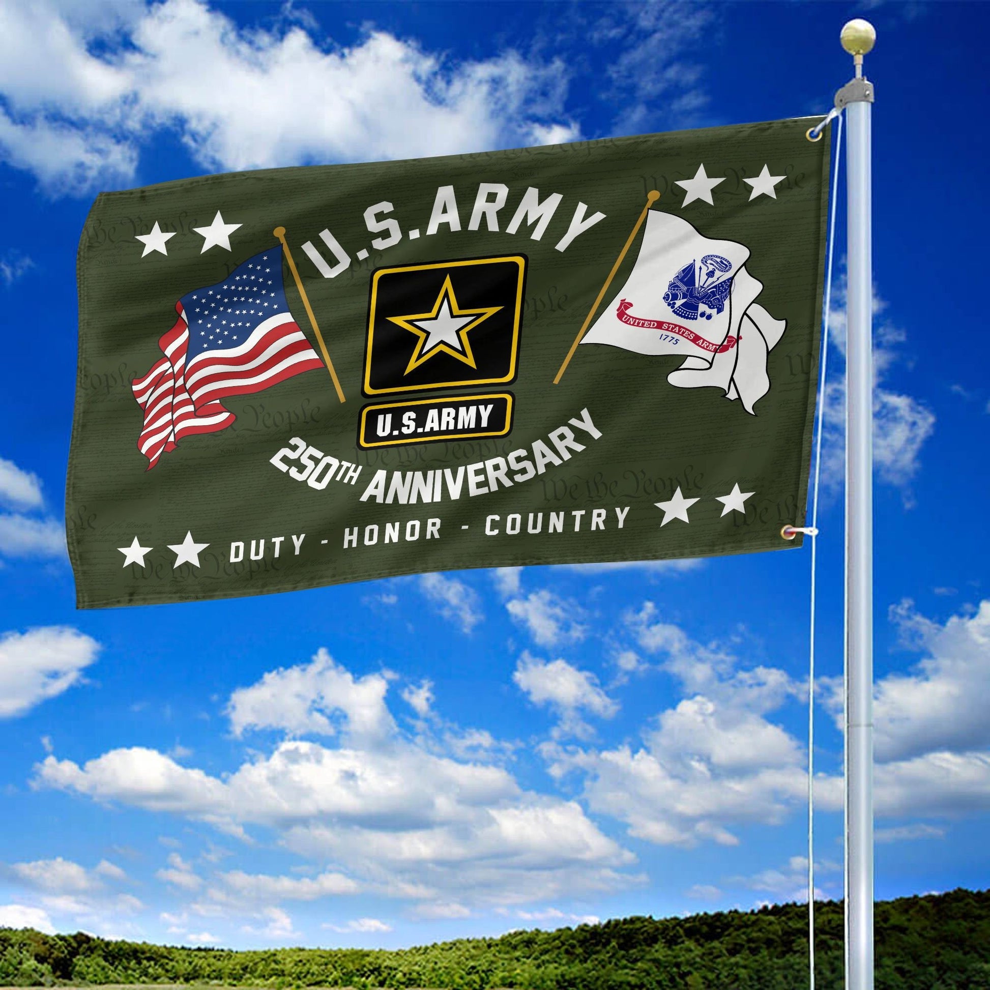 Premium 250th Anniversary Of The Army Grommet Flag VPVC120048, Gifts For Army Veteran, Best Gifts On Father's Day, Veterans Day.