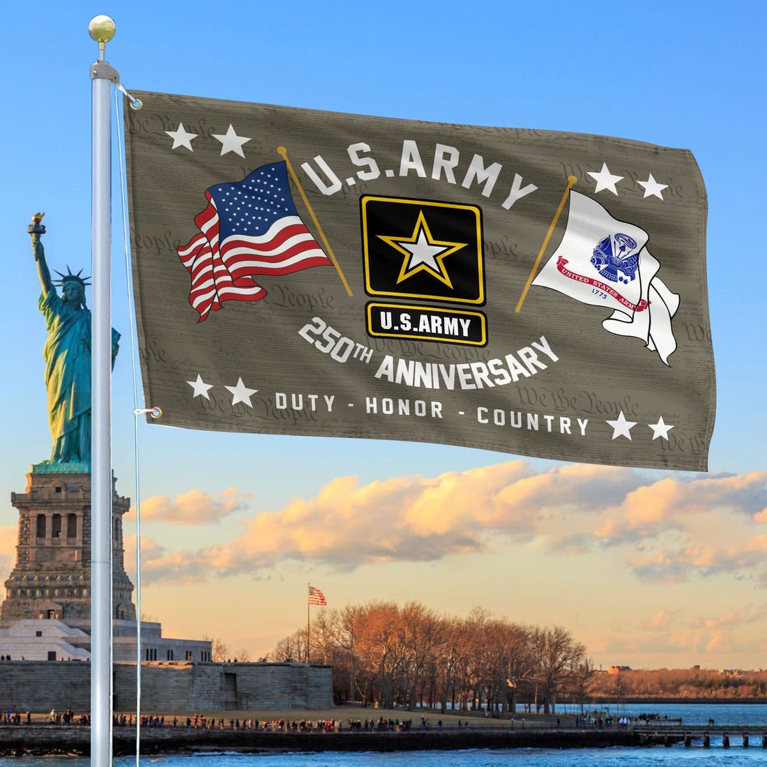 Premium 250th Anniversary Of The Army Grommet Flag VPVC120049, Gifts For Army Veteran, Best Gifts On Father's Day, Veterans Day.