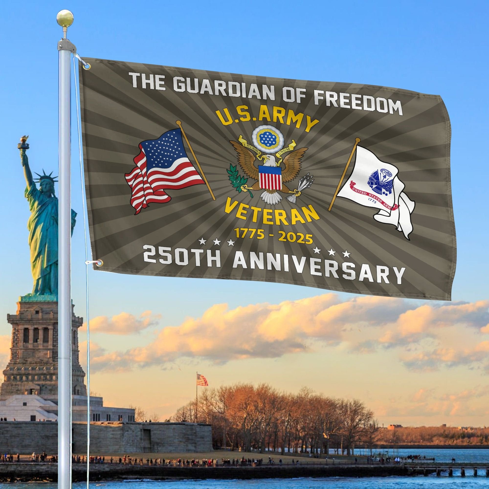 Premium 250th Anniversary Of The Army Grommet Flag VPVC120054, Gifts For Army Veteran, Best Gifts On Father's Day, Veterans Day.