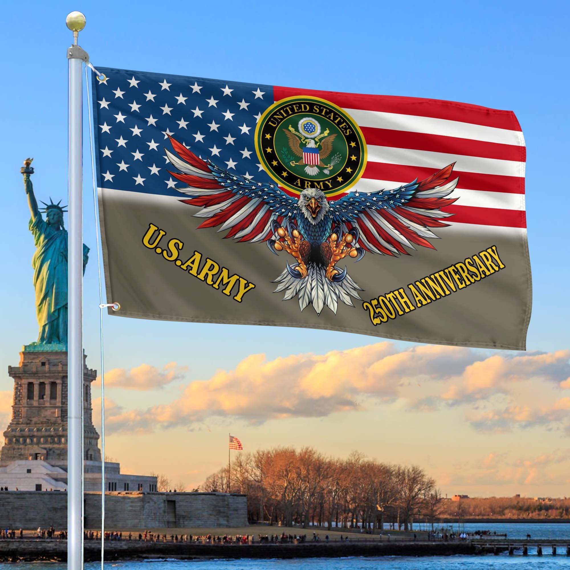 Premium 250th Anniversary Of The Army Grommet Flag VPVC120018, Gifts For Army Veteran, Best Gifts On Father's Day, Veterans Day.