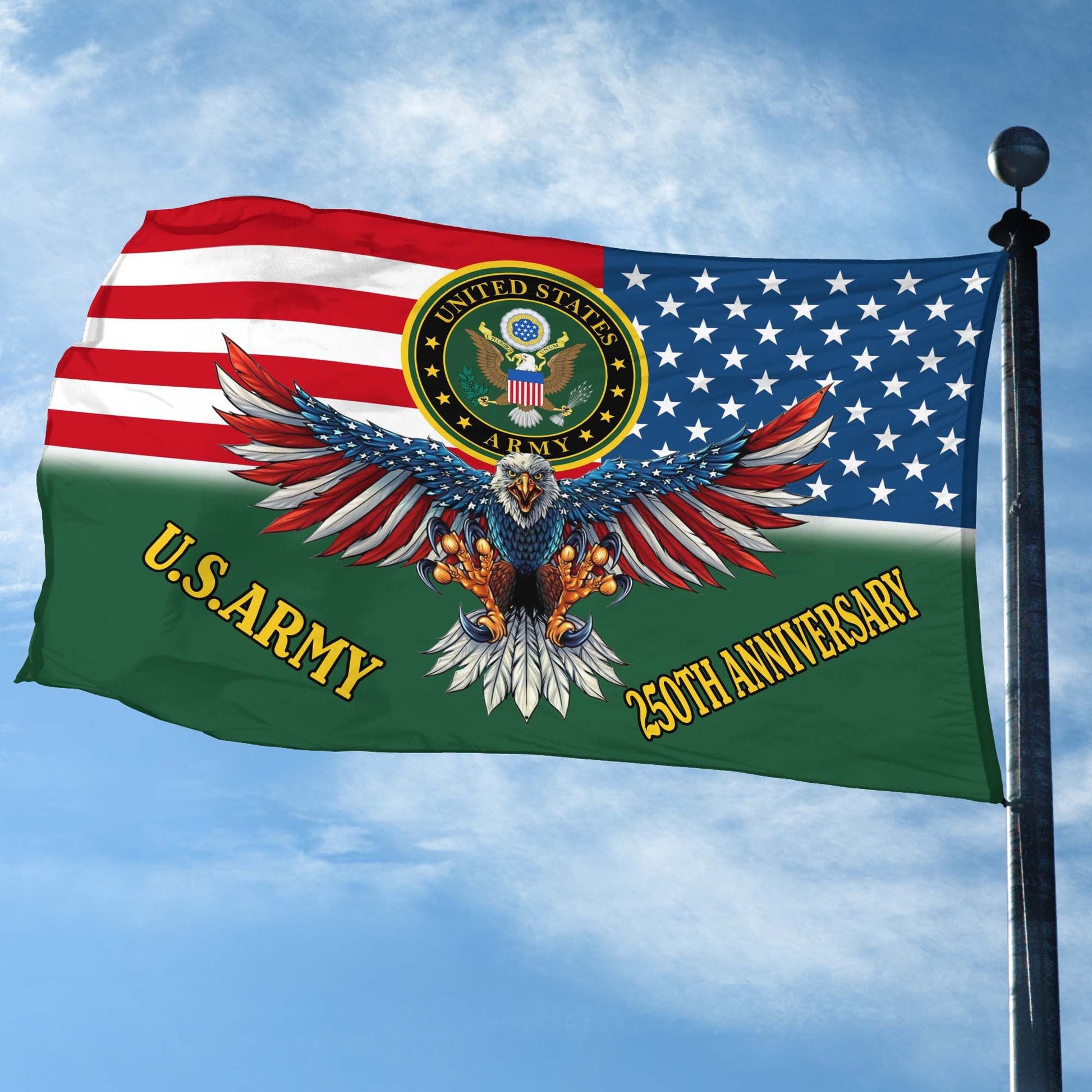 Premium 250th Anniversary Of The Army Grommet Flag VPVC120019, Gifts For Army Veteran, Best Gifts On Father's Day, Veterans Day.