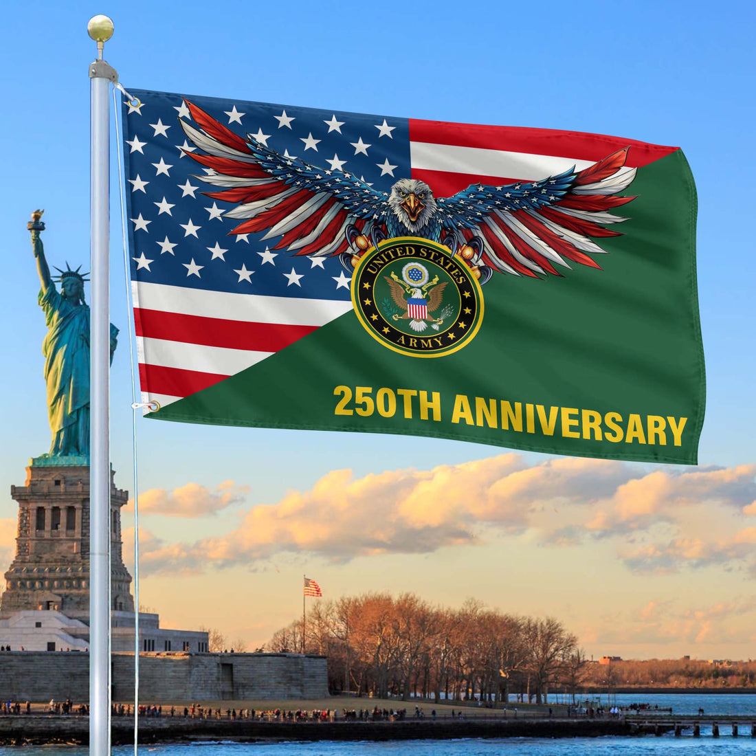 Premium 250th Anniversary Of The Army Grommet Flag VPVC120058, Gifts For Army Veteran, Best Gifts On Father's Day, Veterans Day.