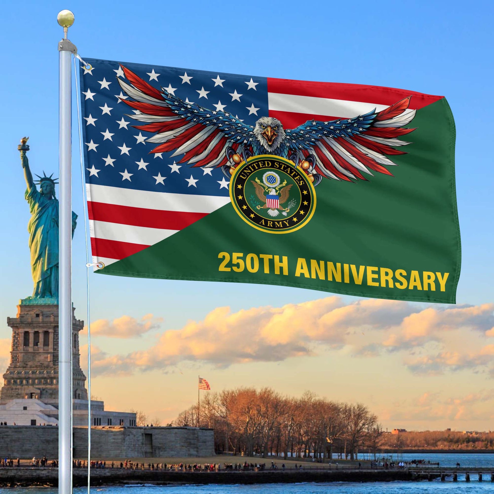 Premium 250th Anniversary Of The Army Grommet Flag VPVC120058, Gifts For Army Veteran, Best Gifts On Father's Day, Veterans Day.