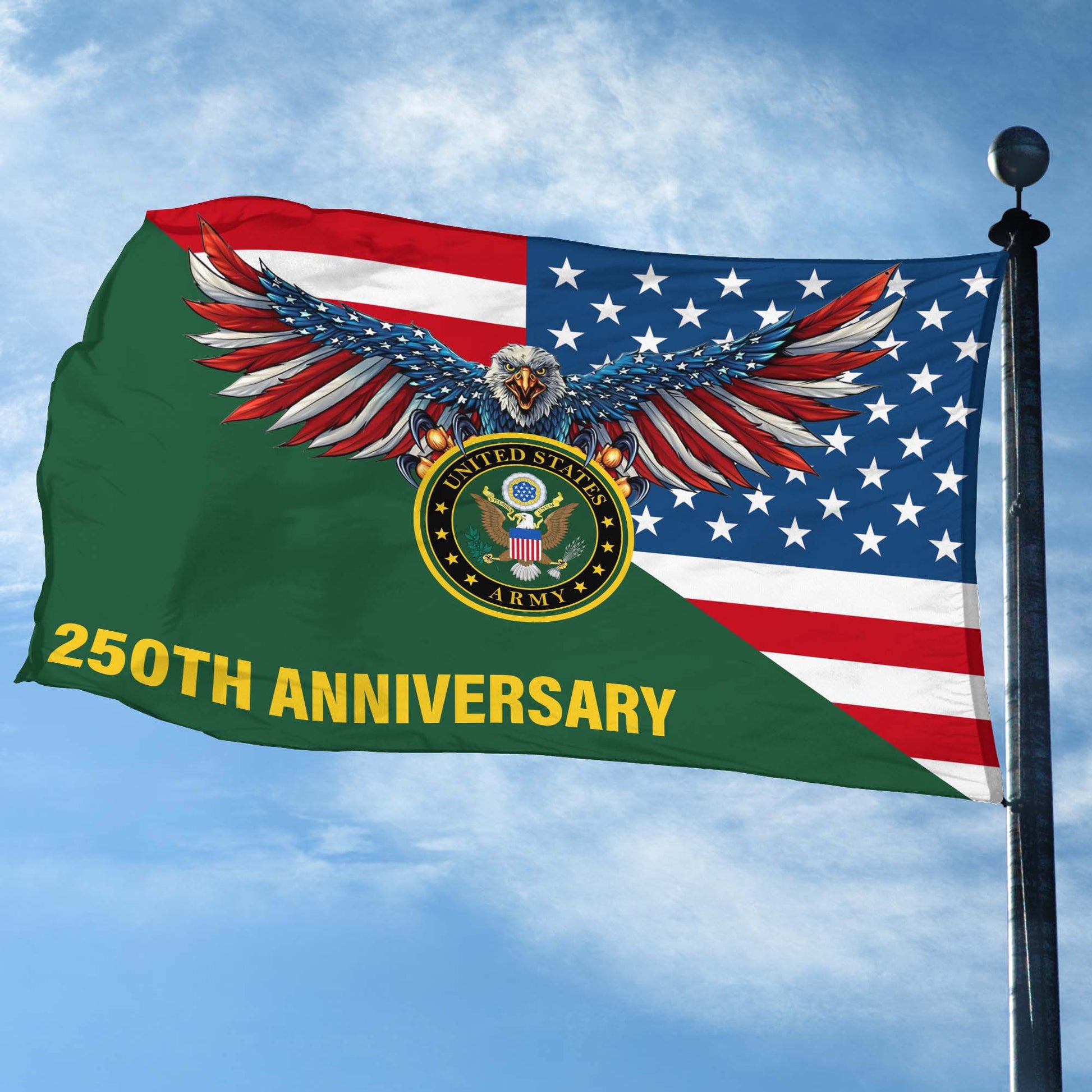 Premium 250th Anniversary Of The Army Grommet Flag VPVC120058, Gifts For Army Veteran, Best Gifts On Father's Day, Veterans Day.
