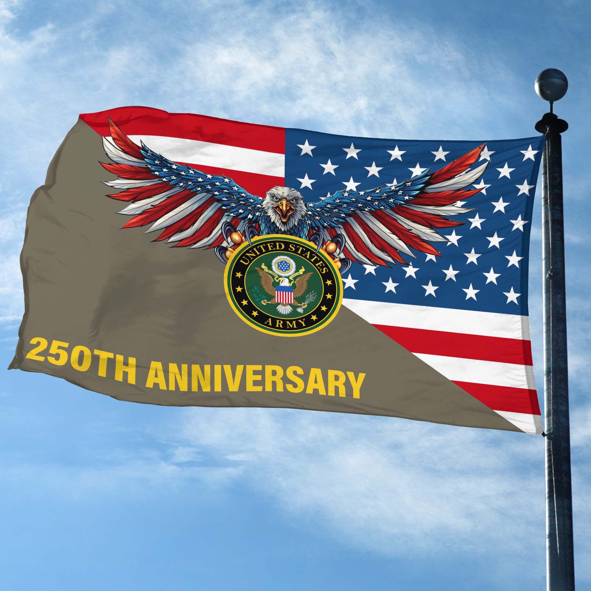 Premium 250th Anniversary Of The Army Grommet Flag VPVC120059, Gifts For Army Veteran, Best Gifts On Father's Day, Veterans Day.