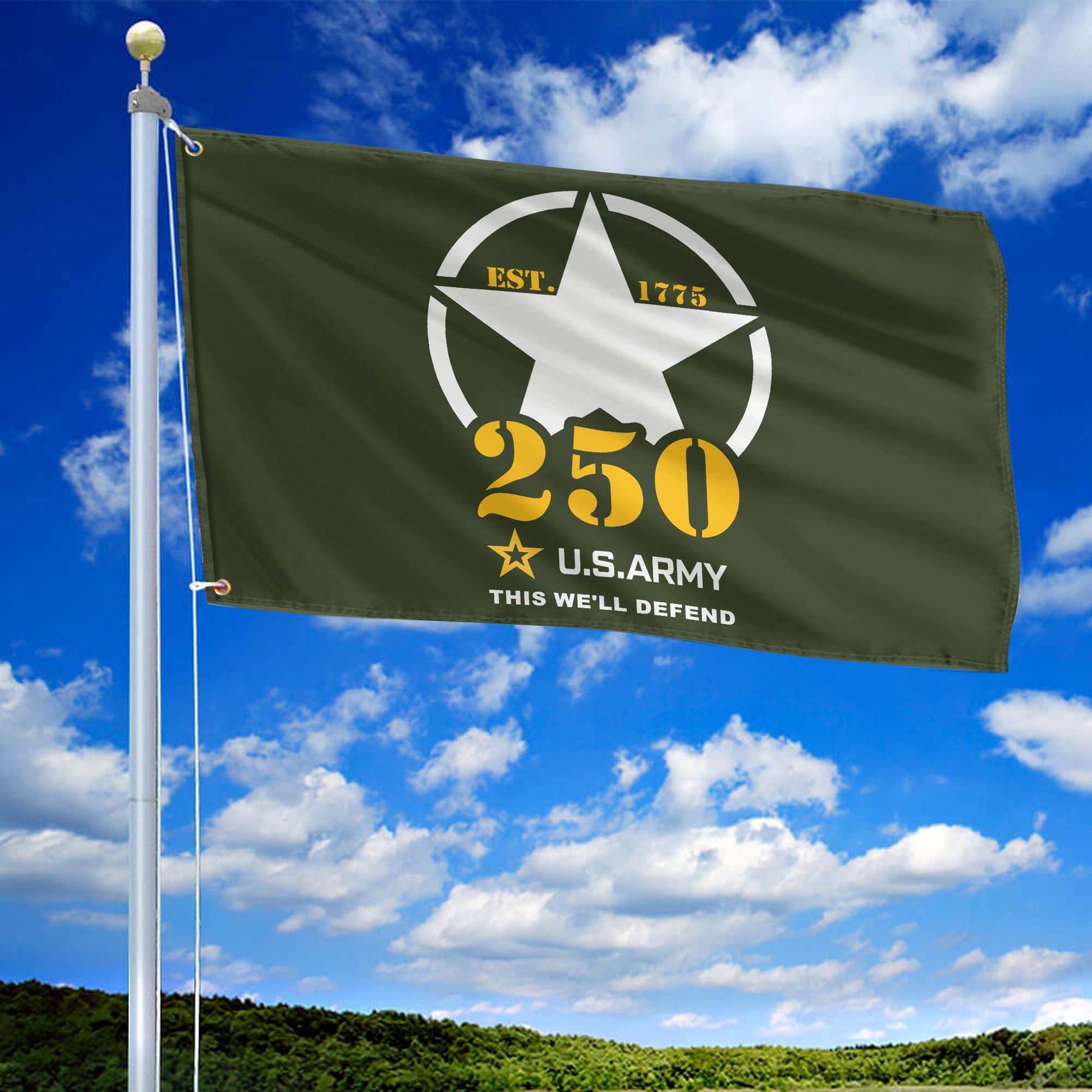 Premium 250th Anniversary Of The Army Grommet Flag VPVC120063, Gifts For Army Veteran, Best Gifts On Father's Day, Veterans Day.