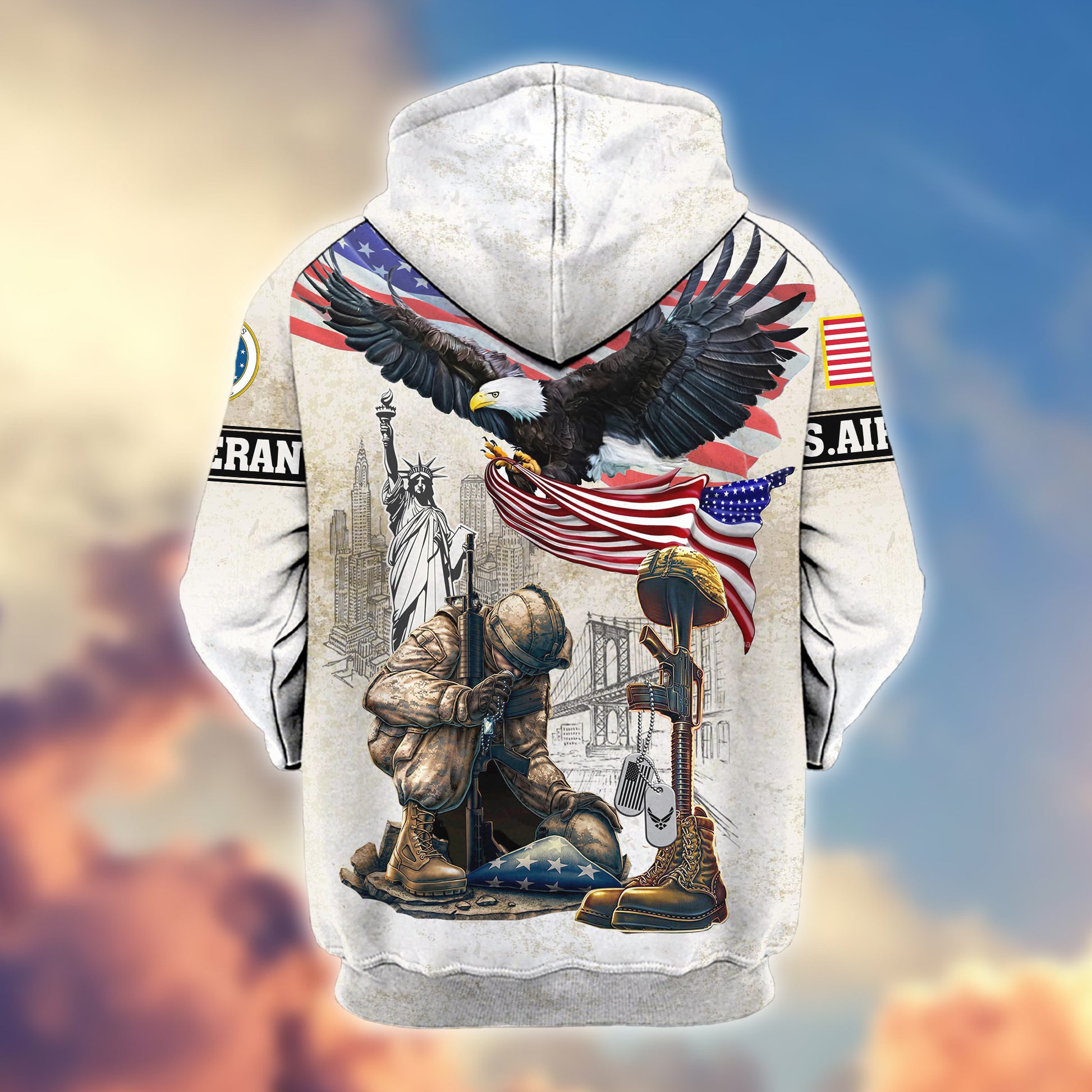 Premium USAF Zip Hoodie VPVC607704, Gifts For Air Force Veteran, Gifts On Father's Day, Veterans Day.